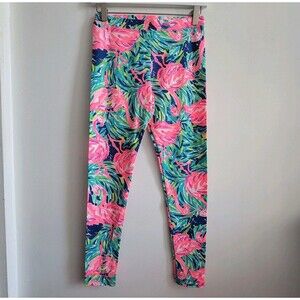 Lilly Pulitzer Girls Flamingo Print Leggings Size XL 12-14 NWOT